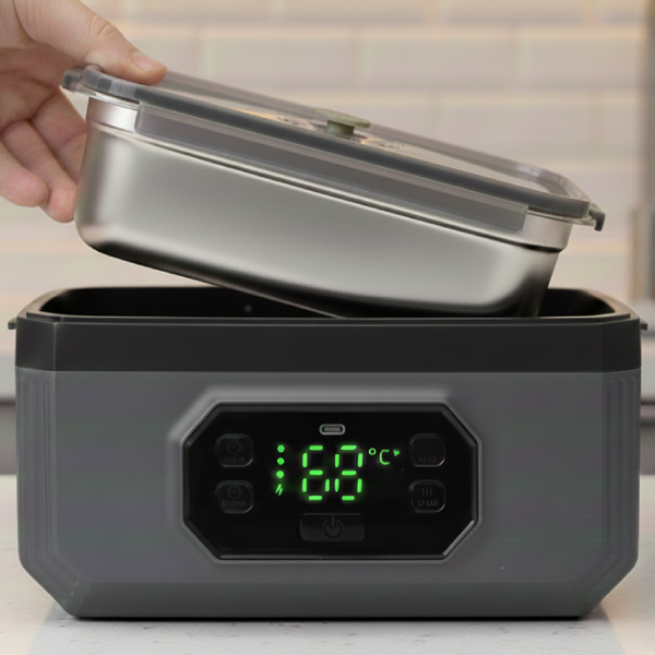 Place Your Lunch In The Stainless Steel Container Into The Heating Unit